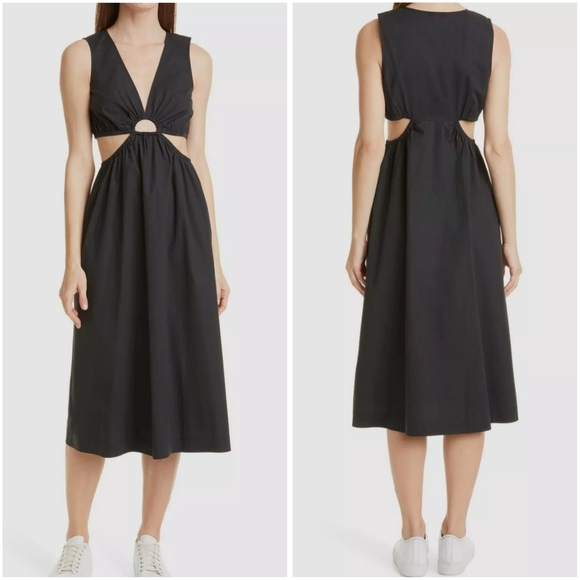 NWT Rails Cutout Rizo Midi Sun Dress Black XL Sundress - Picture 1 of 11